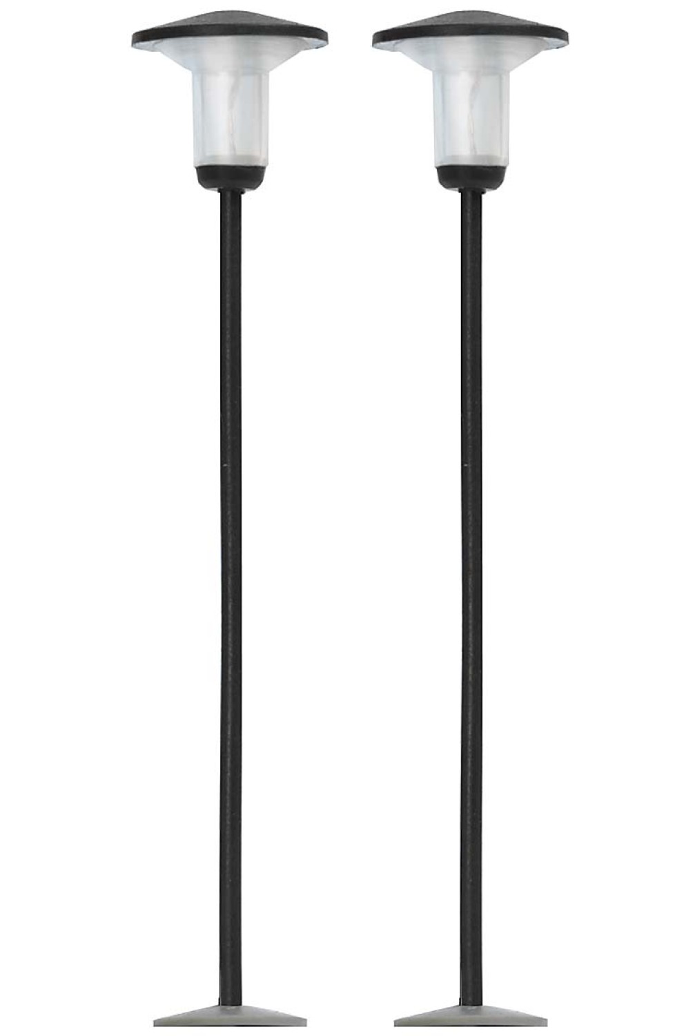 BUSCH 4144 H0 2 schwarze Siedlungs- und Parkleuchten 